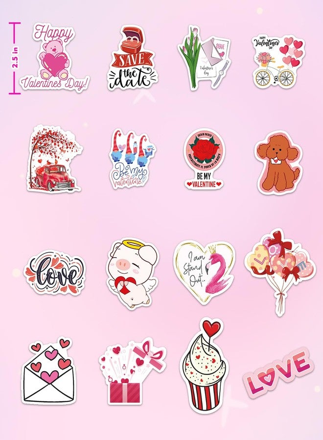 AOWDIAO 200 Pcs Valentine's Day Stickers - Cute Valentines Vinyl Stickers for Kids and Adults - Perfect for Valentines Gifts, Party Favors, and Classroom Exchange - Image 4