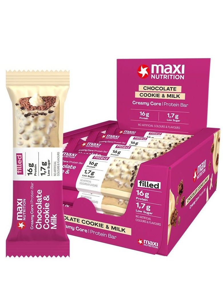 Maxi Nutrition Maxi Nutrition Bar Chocolate Cookie&Milk 45G - Box of 12pcs 