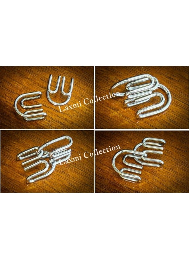 مجموعة لاكشمي التعليمية/التعلمية من الفولاذ المقاوم للصدأ المعدني MW مجموعة ألغاز العقل IQ Busters Magic Perplexing Mind Game للأطفال والكبار | متعدد الألوان | - Image 4