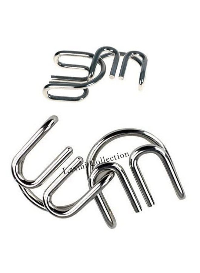 مجموعة لاكشمي التعليمية/التعلمية من الفولاذ المقاوم للصدأ المعدني MW مجموعة ألغاز العقل IQ Busters Magic Perplexing Mind Game للأطفال والكبار | متعدد الألوان | - Image 2