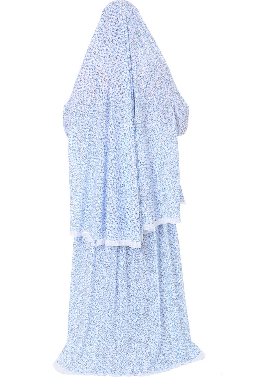 Elanesa  - Women's Practical Prayer Dress with Double Sleeves and Lace Detail - Image 1