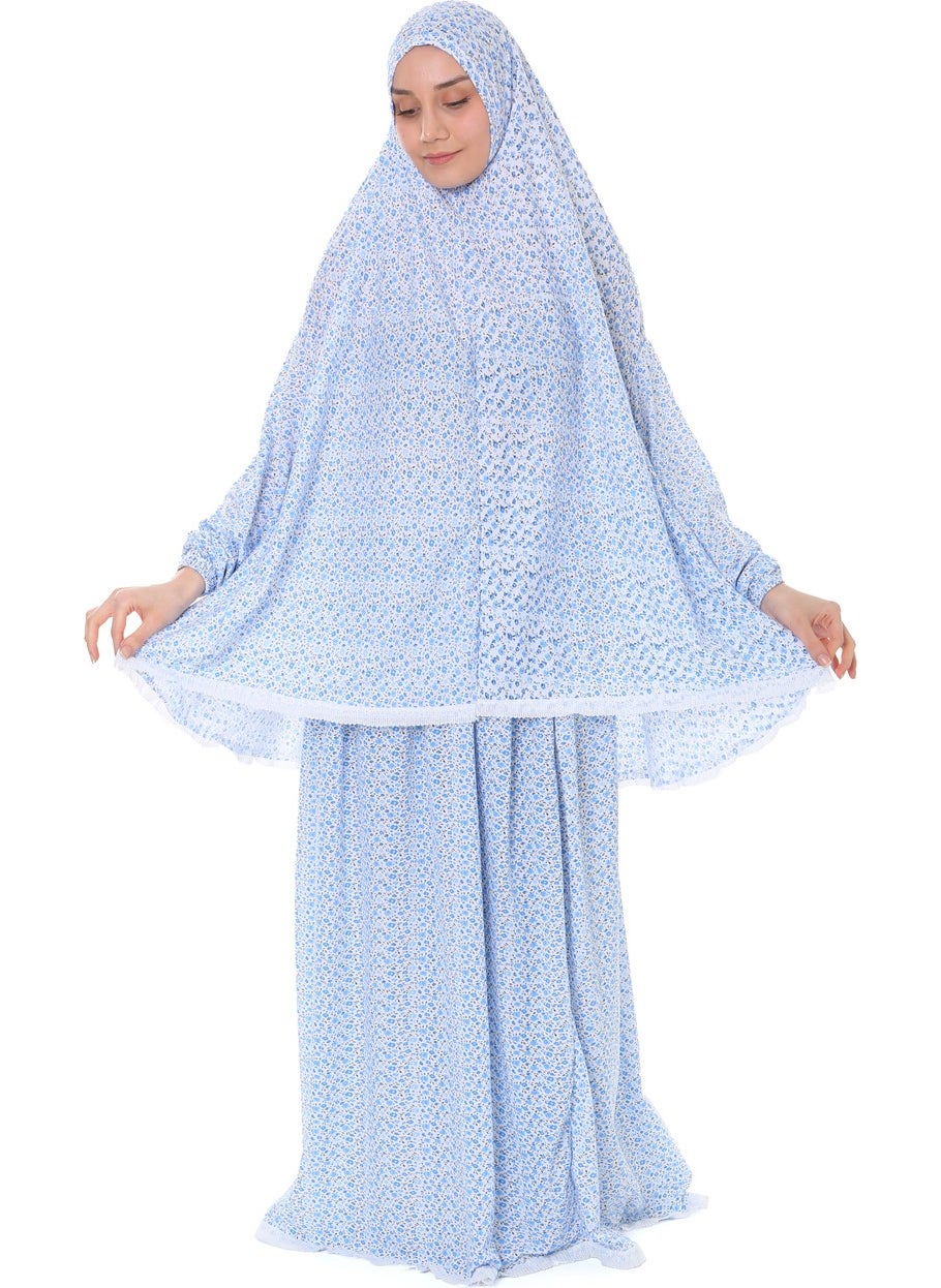 Elanesa  - Women's Practical Prayer Dress with Double Sleeves and Lace Detail - Image 1