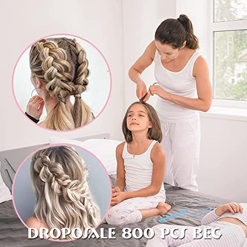 Droposale (888 PCS) Elastics Stretchy Hair Tie Ponytail Hair Rubber Band Holder for Women, Soft & Smooth Basic Everyday Wear Thin Elastics Stretchy Hair Tie (Bag, Black) - Image 4