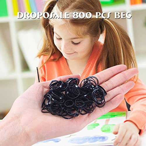 Droposale (888 PCS) Elastics Stretchy Hair Tie Ponytail Hair Rubber Band Holder for Women, Soft & Smooth Basic Everyday Wear Thin Elastics Stretchy Hair Tie (Bag, Black) - Image 2