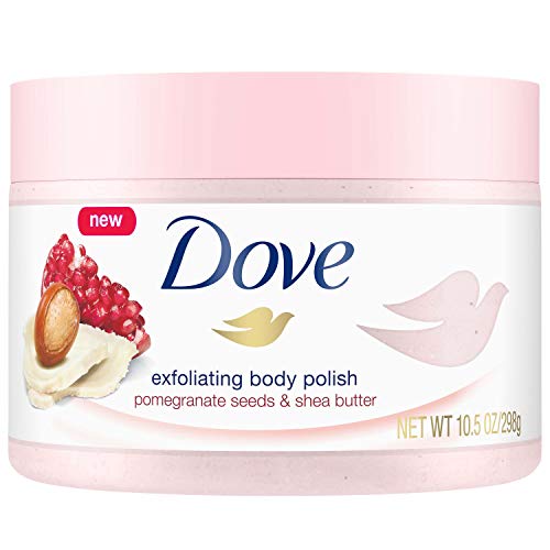 Dove Exfoliating Body Polish Scrub For Silky, Soft Skin Pomegranate & Shea Butter Body Scrub Exfoliates and Provides Lasting Nourishment 10.5 oz - Image 1