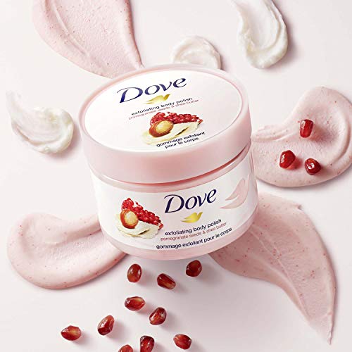 Dove Exfoliating Body Polish Scrub For Silky, Soft Skin Pomegranate & Shea Butter Body Scrub Exfoliates and Provides Lasting Nourishment 10.5 oz - Image 4
