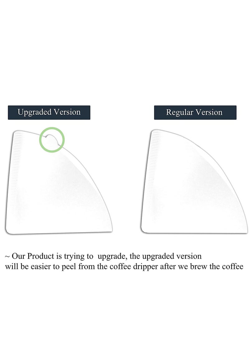 Furtey Coffee Filter 100 pcs Coffee Filter Paper V60 Unbleached Disposable Coffee Filters Paper for Pour Over and Drip Coffee Maker (2-4 Cups)  - Image 3