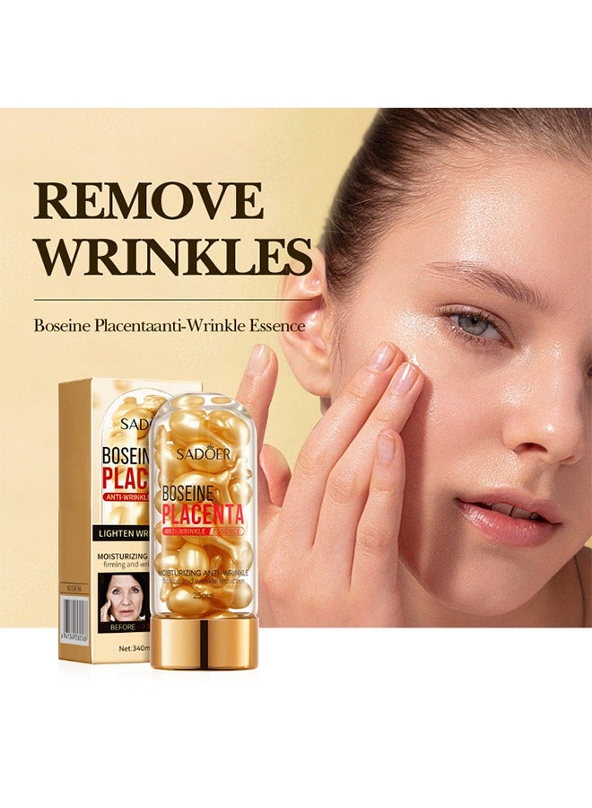 SADOER Boseine Placenta ,Anti Wrinkle Essence Capsules Serum Face Repair Serum Remover Whitening Cream Anti-Wrinkle Ageless Face Serum Skin Care 25 Pcs - Image 1