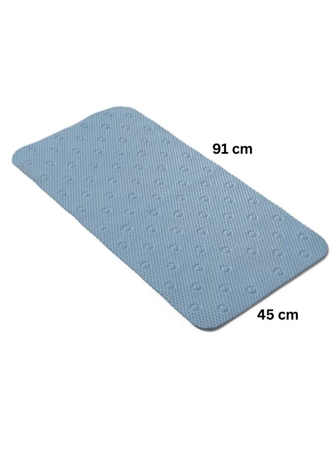 ريان سجادة حوض الاستحمام مضادة للانزلاق 45×91 سم – PVC مع قواعد شفط قوية – مقاومة للماء للاستخدام اليومي – أزرق | Rayen - Image 5