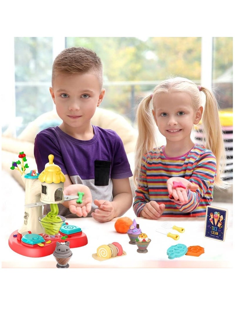 Ice Cream Machine Kit Dough Toys Set for Kids