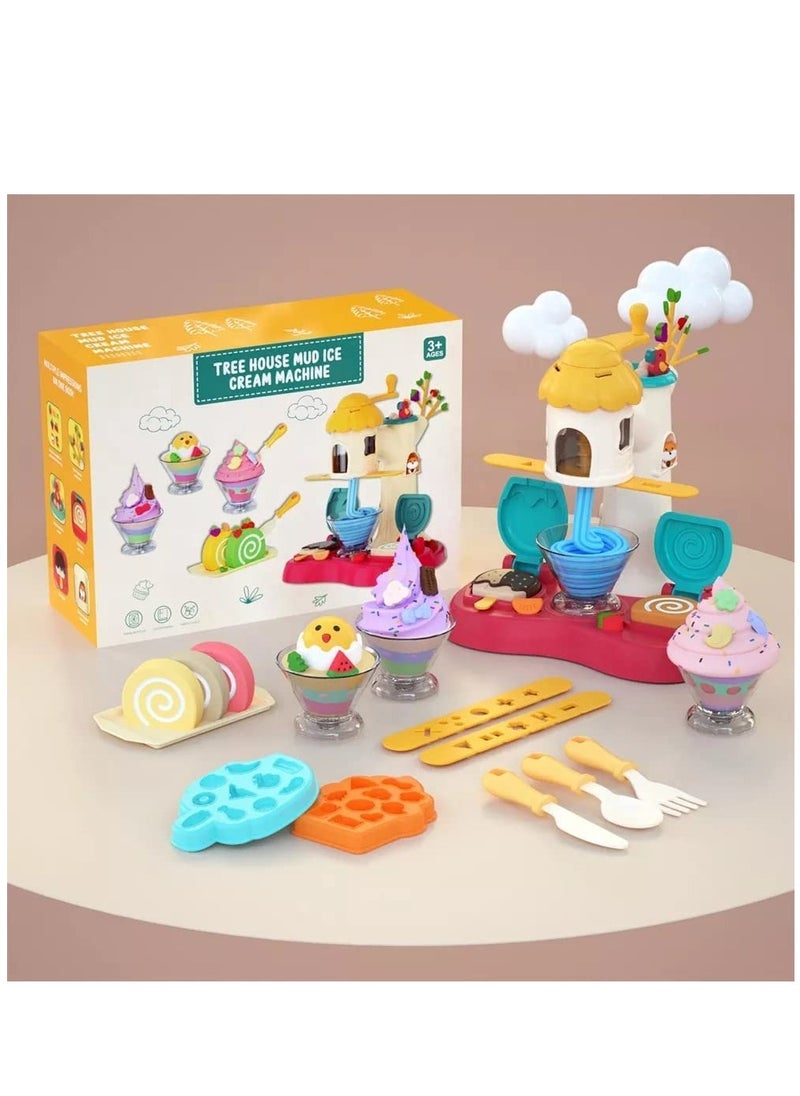 Ice Cream Machine Kit Dough Toys Set for Kids