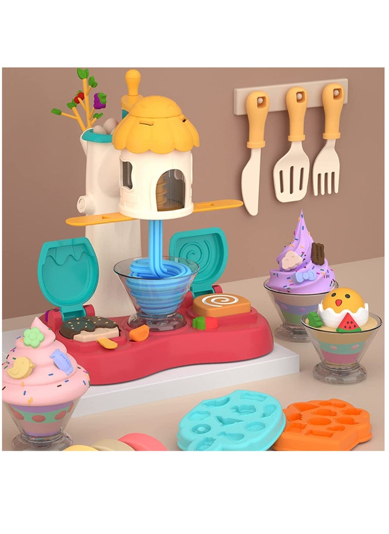 Ice Cream Machine Kit Dough Toys Set for Kids