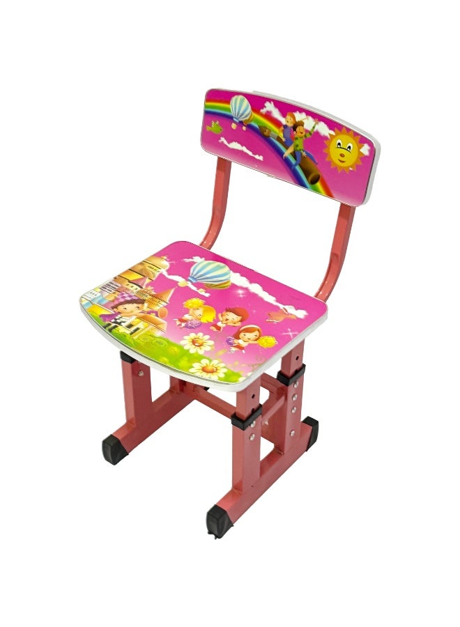 Funz Kids Study Table And Chair Height Adjustable For Kid's Age Between 2-11, Baby Desk with Laminated Graphics and Pictures, Multicolour - Image 5
