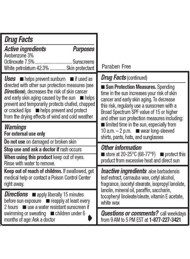 Chapstick Moisturizer Original Lip Balm Tubes, SPF 15 And Skin Protectant 0.15 Oz Pack Of 3, Multi - Image 4