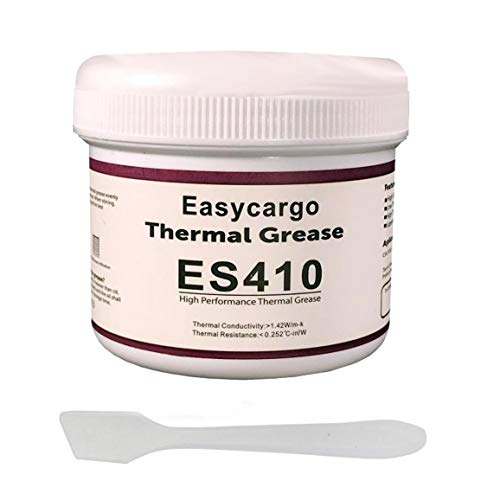 Easycargo 200gr Thermal Paste Kit, Conductive Grease, Heatsink White Silicone Carbon Compound for Cooling Heat Sink Interface GPU VGA LED MOSFET Transistors (200gr) - Image 1