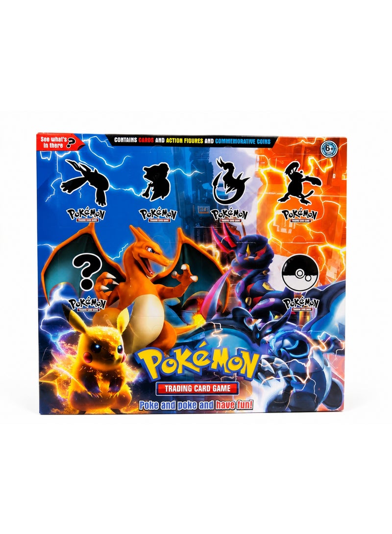 Pokémon Deluxe Mystery Collection Box – Trading Cards, Figures & Collectibles Set (12 characters) and (60 cards)