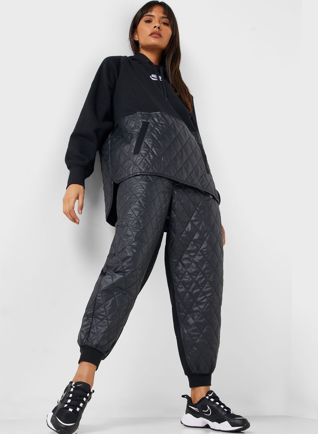 sportswear quilted fleece sweatshirt nike