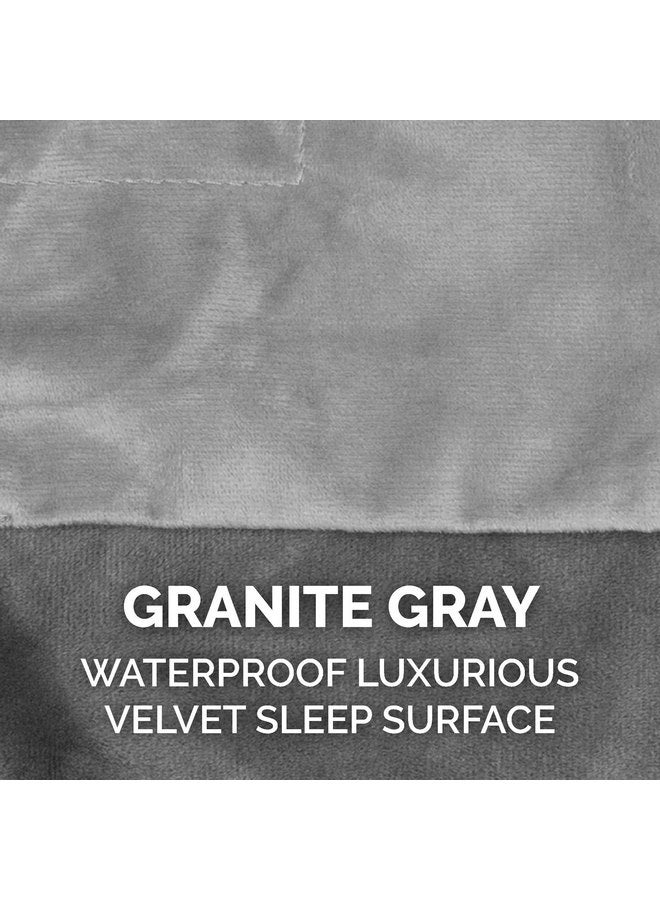 بطانية Furhaven المقاومة للماء للكلاب والقطط الداخلية، قابلة للغسل - بطانية كلاب مخملية فاخرة ثنائية اللون - رمادي جرانيت، مقاس كبير جدًا/XL - Image 5