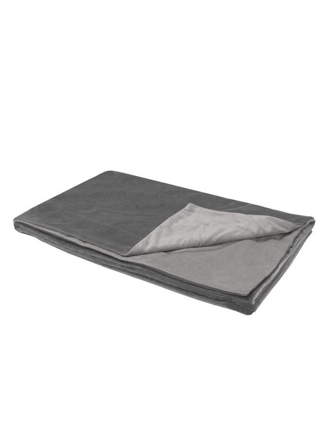 بطانية Furhaven المقاومة للماء للكلاب والقطط الداخلية، قابلة للغسل - بطانية كلاب مخملية فاخرة ثنائية اللون - رمادي جرانيت، مقاس كبير جدًا/XL - Image 4