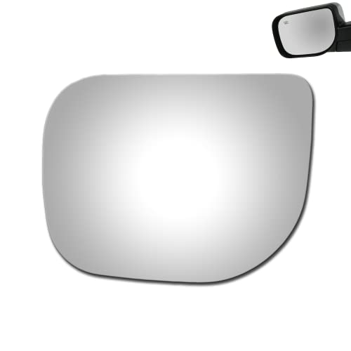 WLLW Mirror Glass for 2004-2008 Nissan Titan 2005-2009 Armada 2004 Pathfinder Armada Driver Side Only Left Flat Replacement Glass with Adhesive - Image 1
