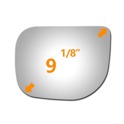 WLLW Mirror Glass for 2004-2008 Nissan Titan 2005-2009 Armada 2004 Pathfinder Armada Driver Side Only Left Flat Replacement Glass with Adhesive - Image 3
