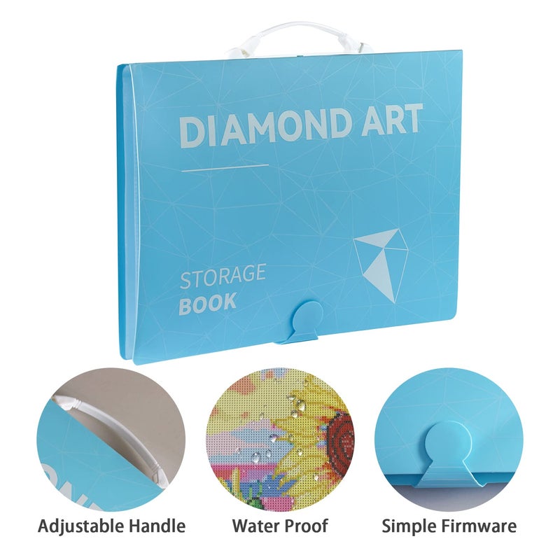 TTPOLONG A3 Diamond Painting Storage Book for Diamond Painting Kits, Diamond Art Portfolio Book for Diamond Painting Accessories with 30 Pags Clear Pockets Plastic Sleevesï¼ˆ16.8X12.5 Inch) - Image 4