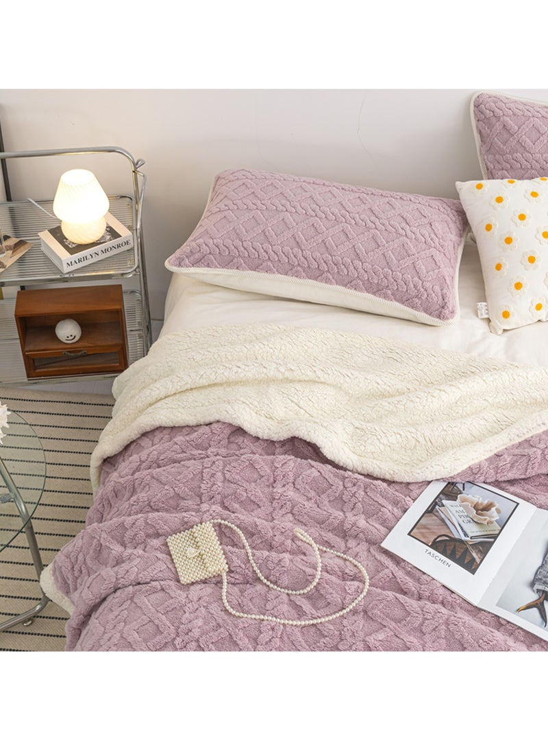 Sharpdo - Coral Flannel Thickened Lambswool Blanket Sofa Blanket 180*200CM - Image 1