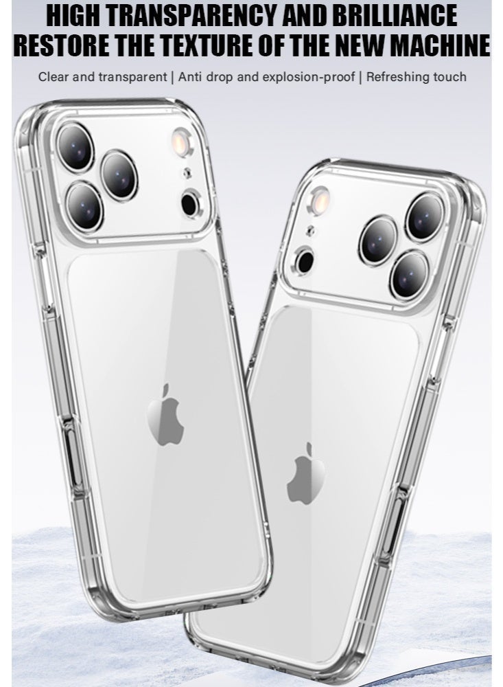 IPhone 17 Pro Clear Case-Transparent, Crystal Clear with 4 Corner Airbags & Raised Camera Guard, Anti-Yellowing & Military-Grade Shockproof - Image 1