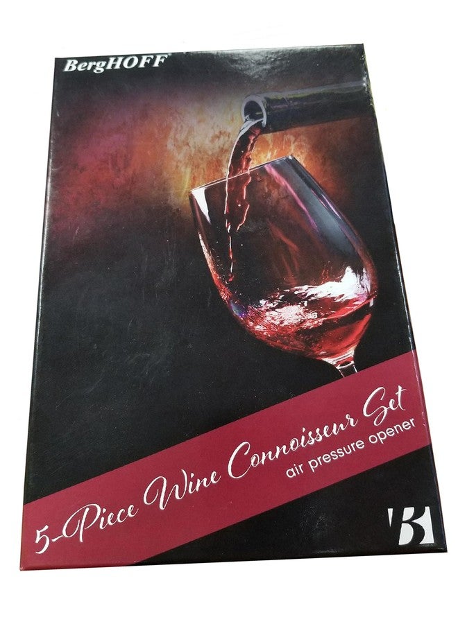 BergHOFF 6Pc Air Pressure Wine Opener with Foil Cutter, Aerator Pourer, Vacuum Stopper & Chiller Pourer, Great for Gift - Image 4