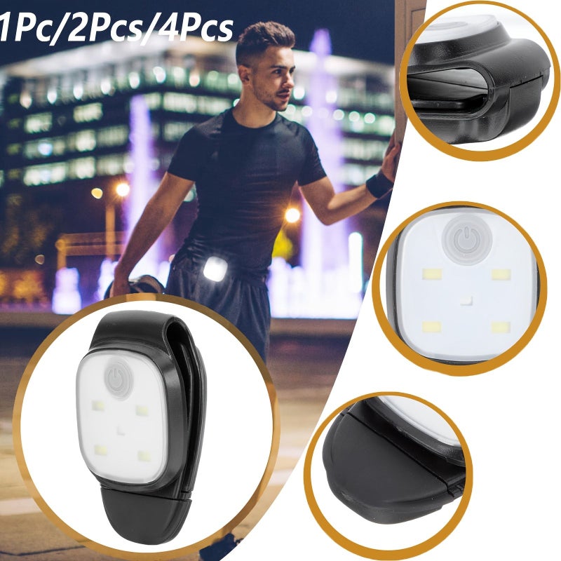 مجموعة من ضوء LED للجري قابل لإعادة الشحن عبر USB، مشبك واحد، مصباح أمامي خارجي يعمل بدون استخدام اليدين. - Image 1