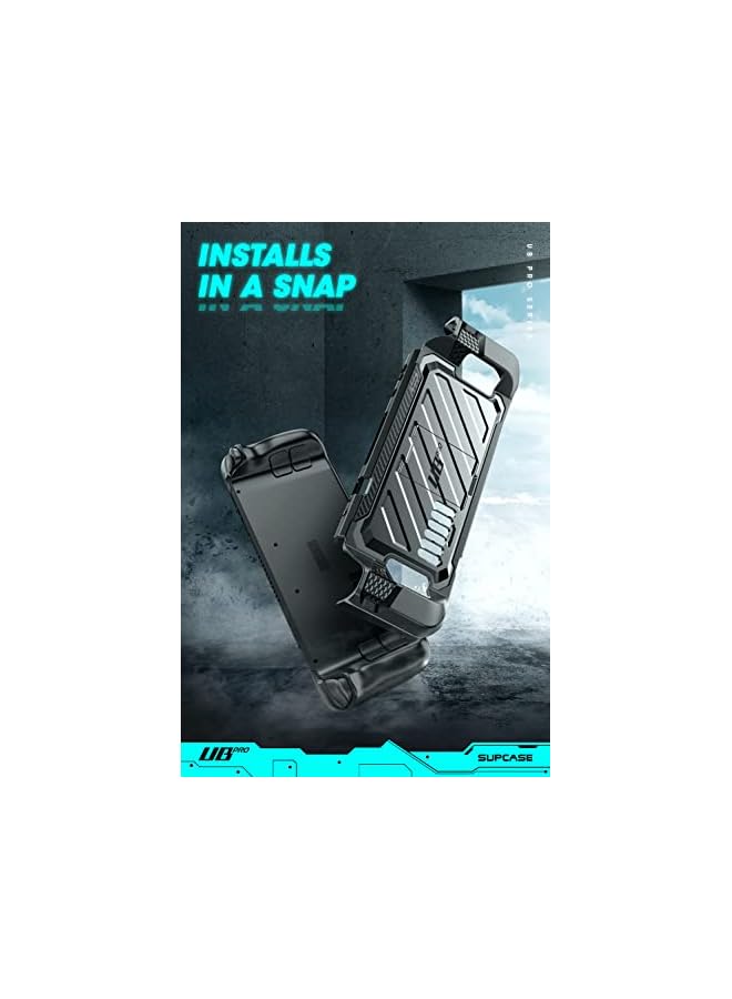 SupCase Unicorn Beetle Pro Series Case for Steam Deck (2022), Rugged Slim Protective Case with Kickstand (Dark) - Image 5