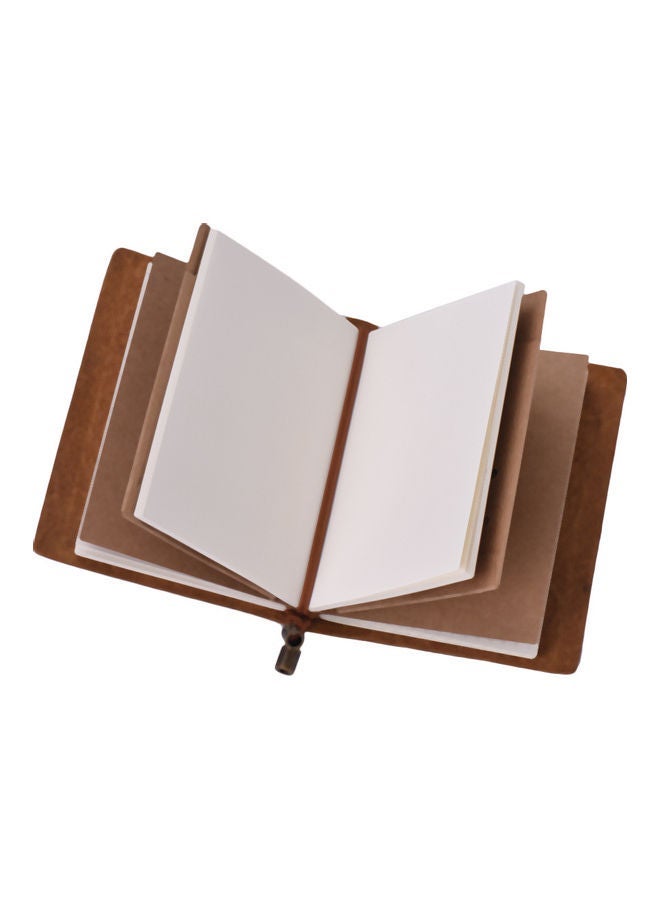 NIBEMINENT Vintage Embossed Flower Pattern Notebook Brown - Image 4