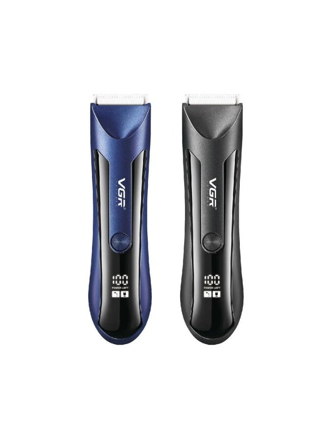 VGR “VGR 951 body hair trimmer for men, 600mAh battery that lasts up to 120 minutes, ceramic and stainless-steel blades, USB charging.” Blue/black - Image 5