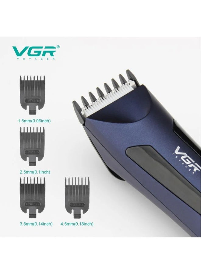 VGR “VGR 951 body hair trimmer for men, 600mAh battery that lasts up to 120 minutes, ceramic and stainless-steel blades, USB charging.” Blue/black - Image 4