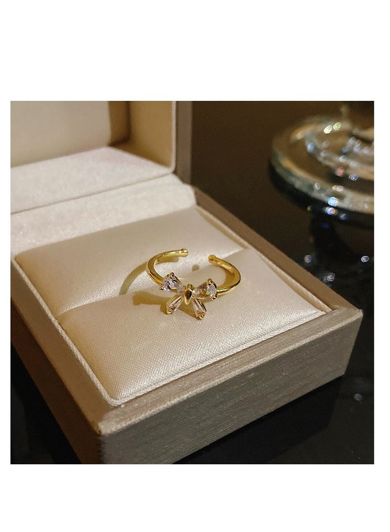 Light luxury, niche, versatile index finger ring