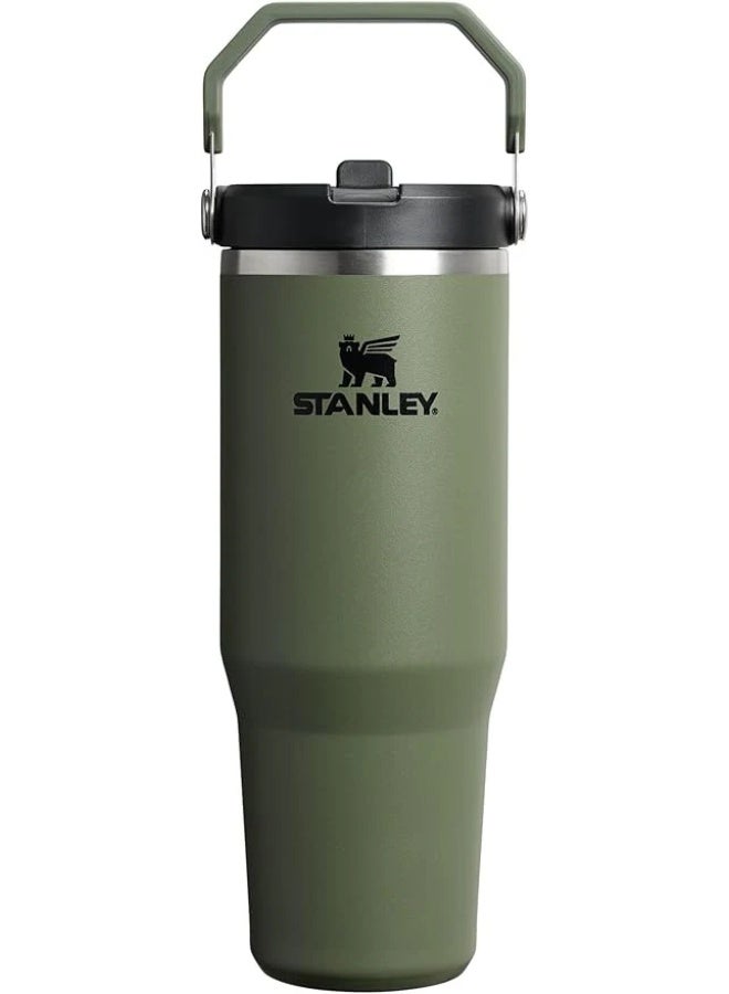 ستانلي كوب ستانلي 30 أونصة من الفولاذ المقاوم للصدأ - كوب سفر معزول بتفريغ الهواء مزدوج الجدار مع ماصة وغطاء قلاب مقاوم للتسرب، زجاجة مياه قابلة لإعادة الاستخدام للمنزل والمكتب والسيارة - يحافظ على المشروبات باردة لمدة تصل إلى 12 ساعة - Image 1