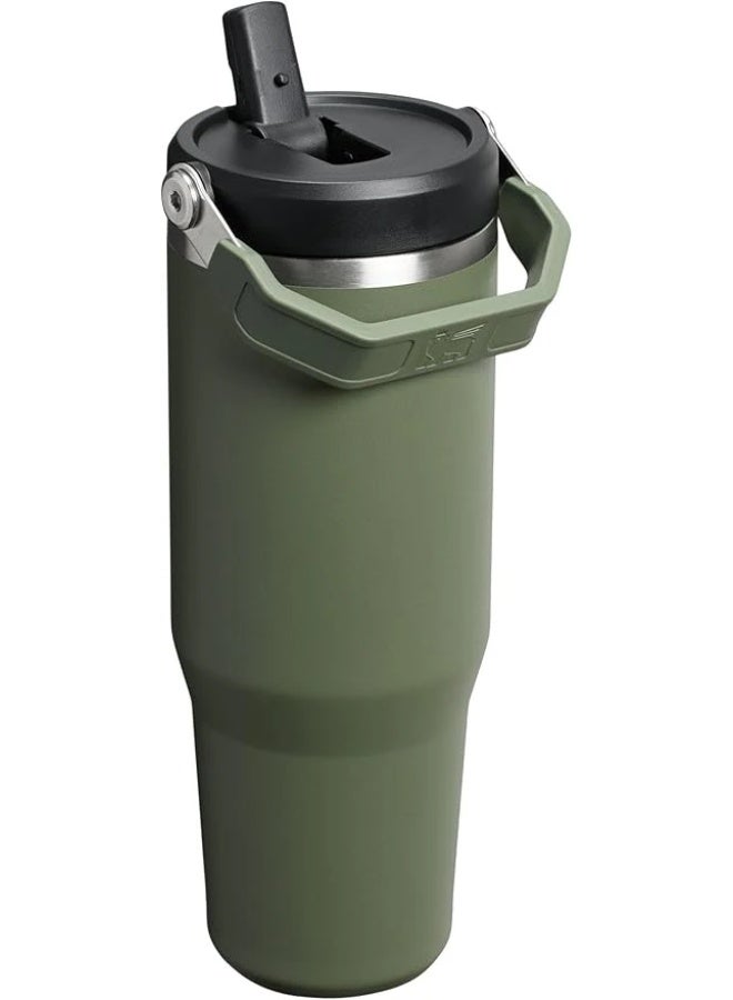 ستانلي كوب ستانلي 30 أونصة من الفولاذ المقاوم للصدأ - كوب سفر معزول بتفريغ الهواء مزدوج الجدار مع ماصة وغطاء قلاب مقاوم للتسرب، زجاجة مياه قابلة لإعادة الاستخدام للمنزل والمكتب والسيارة - يحافظ على المشروبات باردة لمدة تصل إلى 12 ساعة - Image 2