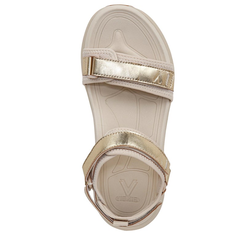 VIONIC, Women's, Walk Max Wanderer, Gold Leather, 5, Wide - Image 5
