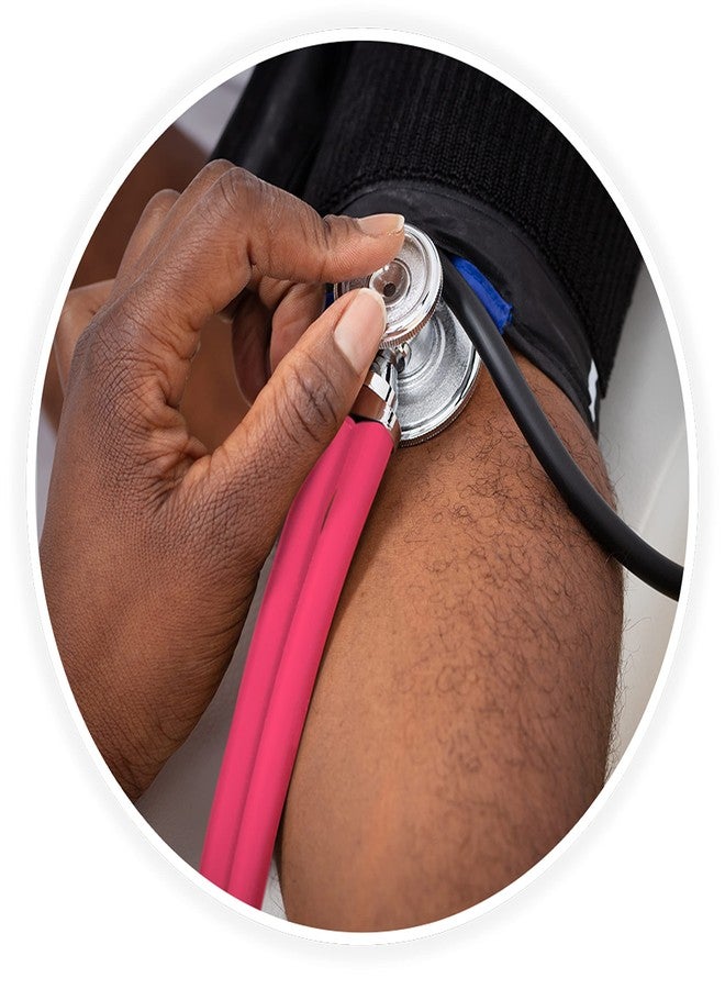 ASA TECHMED Sprague Double Tube Adult and Pediatric Stethoscope + Matching EMT Shears, Ideal for EMT, Nurse, Doctor, Medical Student, Paramedic, and First Responders (Pink) - Image 4
