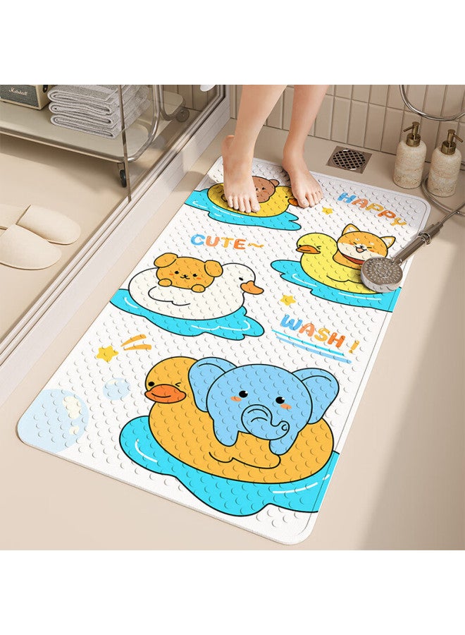 Yishang Bathroom Non-slip Mat, Shower Anti-fall Foot Pad, Cute Cartoon Pvc Suction Cup Bathroom Floor Mat