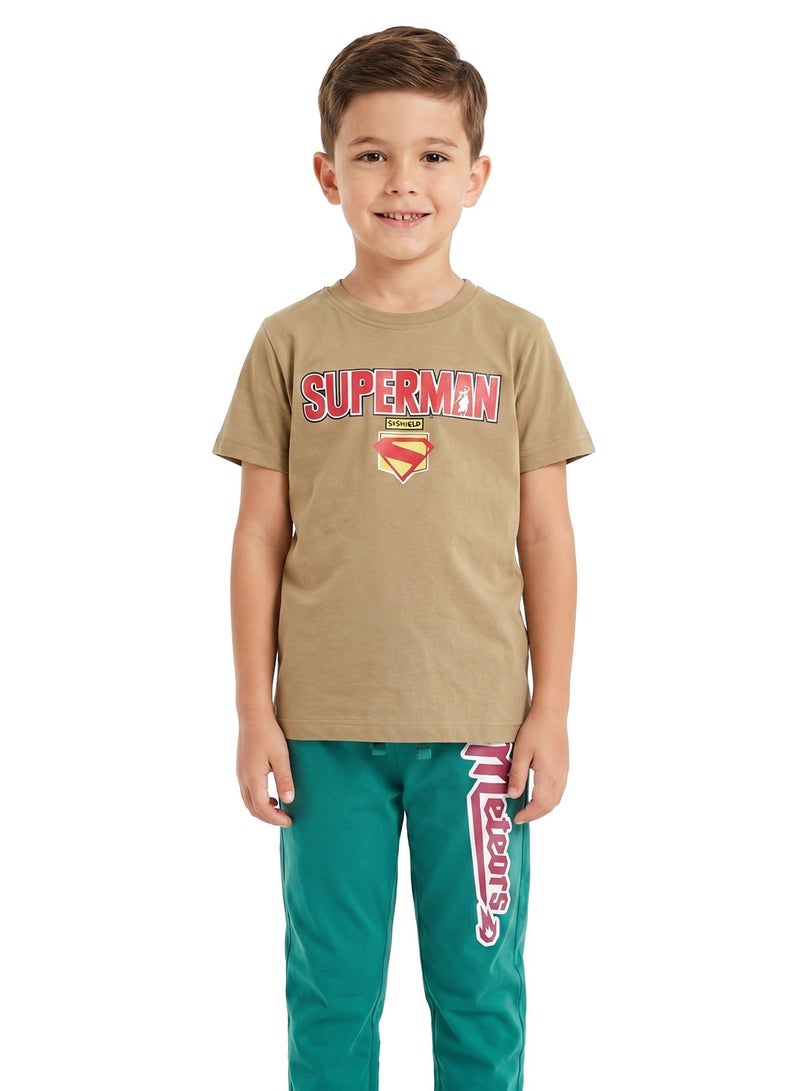 Warner Bros. DC Comics Superman Toddler Boys PJ Set – Cotton T-Shirt & Jogger Pants Sleepwear Set - Image 3