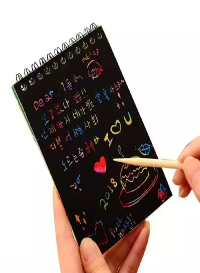 D Care World 1 Pc Scratch Book for Kids, Magic Book for 3 4 5 6 7 for Birthday Return Gifts for Kids Children Girls, Boys Best, Multicolor - Image 4