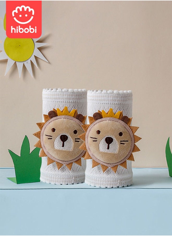 3 pairs of breathable cotton children's and infants' safe crawling elbow pads, anti-fall cartoon knee pads