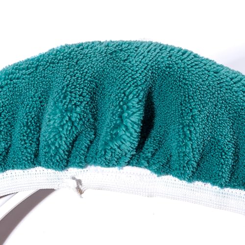 Madeals Microfiber Toilet Lid Cover Soft and Absorbent, Comfortable Bathroom Toilet Lid Cover Seat Fits Most Size Toilet Lids for Teal - Image 3