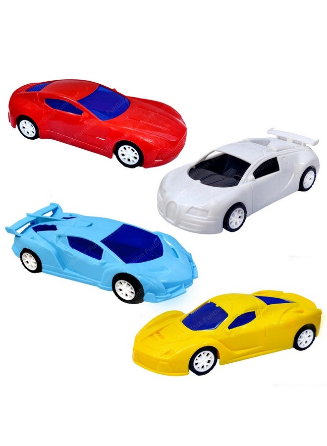 FunBlast Pull Back Car Toys for Kids, Pack of 4 Pcs Friction Power Toy Car for Kids Boys & Girls, Toy Vehicles Play Set for 3+ Years Old Kids, Boys, Girls (Multicolor) - Image 1