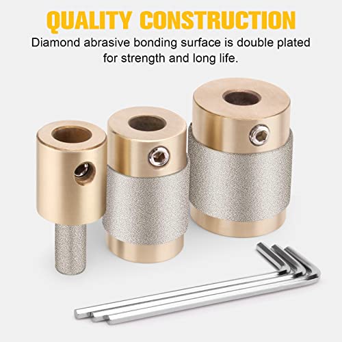 Ecarke 1 3/4 1/4 Inch Diamond Grinder Bit Head Tools - 3 Sizes Brass Core for Stained Glass - Supplies and Bits - Image 4