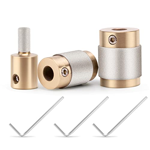 Ecarke 1 3/4 1/4 Inch Diamond Grinder Bit Head Tools - 3 Sizes Brass Core for Stained Glass - Supplies and Bits - Image 1