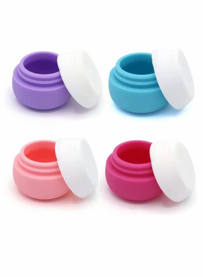 SYOSI Travel Containers for Toiletries, Silicone Cream Jars, TSA Approved Travel Size Containers Leak-proof Travel Accessories with Lid for Cosmetic Makeup Face Body Hand Cream (4 Pieces) - Image 1