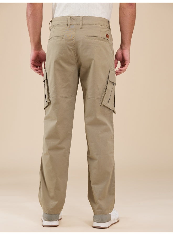 Being Human Mens Light Olive Easy Fit Cargos - Image 3