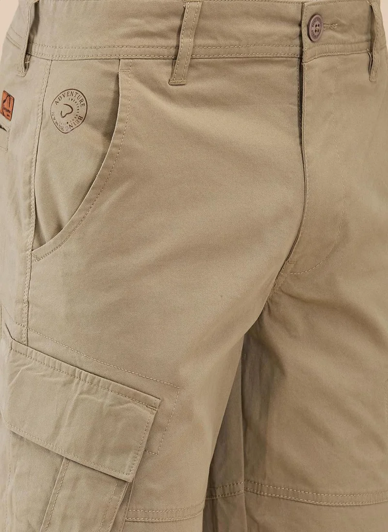 Being Human LT.OLIVE Men Classic Mid-Rise Cargos Trousers for Men | Best Price UAE